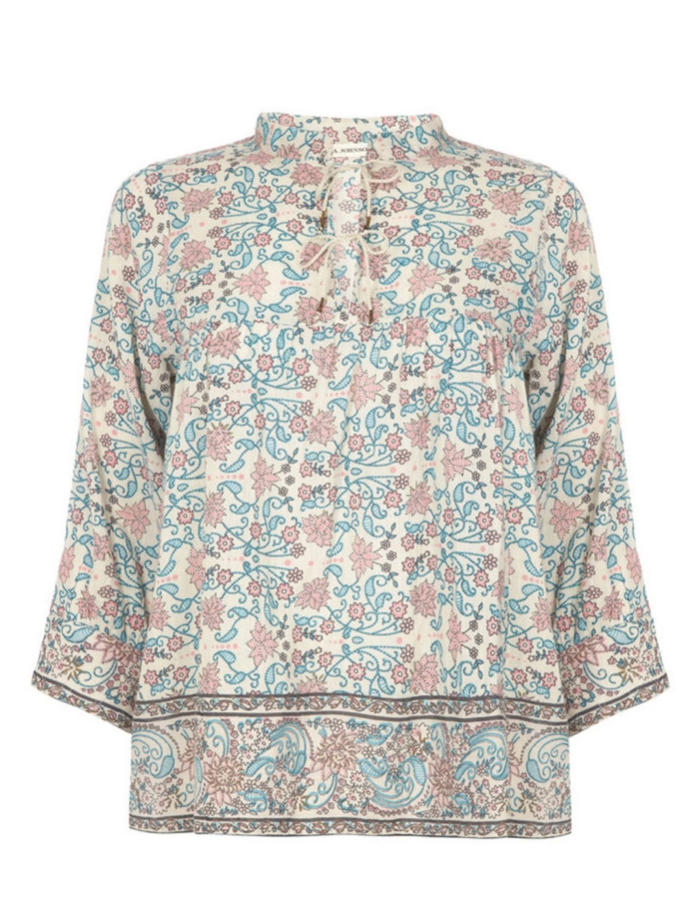 Ulla Johnson Rhia Blouse Peasant Paisley Cotton Top 2